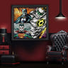 Wood Oil Painting Textured Table Heroes 80X80 - Ider Furniture