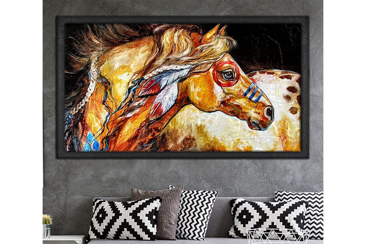 Wooden Frame Oil Painting Textured Painting Taymay 120X65 - Ider Furniture