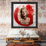 Wood Oil Painting Textured Painting Typo Marlyn 80X80 - Ider Furniture