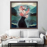 Wooden Frame Oil Painting Textured Table Horizon 80X80 - Ider Furniture