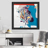 Wood Oil Painting Textured Painting Textured Table Zebra 80X80 - Ider Furniture