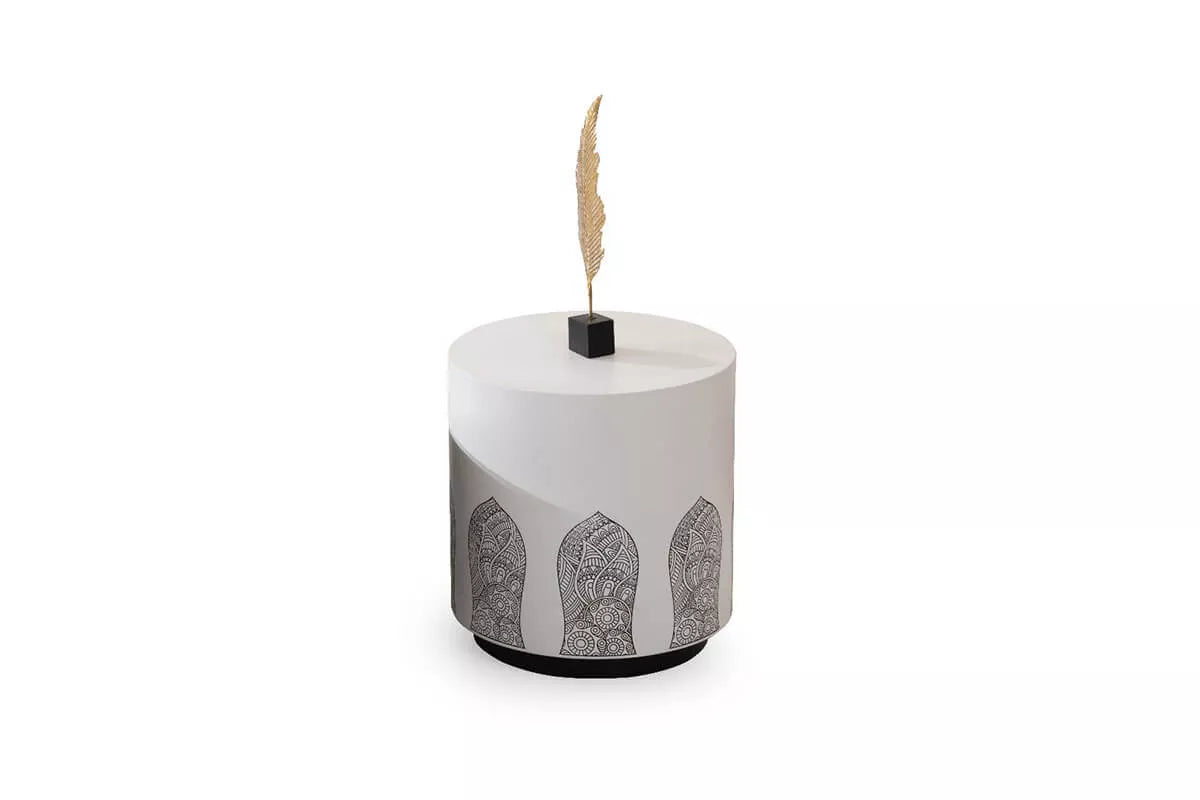 Bohemian Side Table White - Ider Furniture