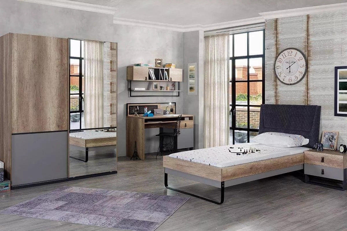 Bolera Bedroom Set - 2 Doors Sliding Wardrobe - Ider Furniture