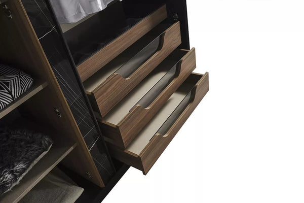 Bronze 5 Door Wardrobe - Ider Furniture