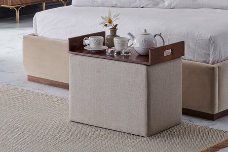 Craft Pouf With Tray - Ider Furniture