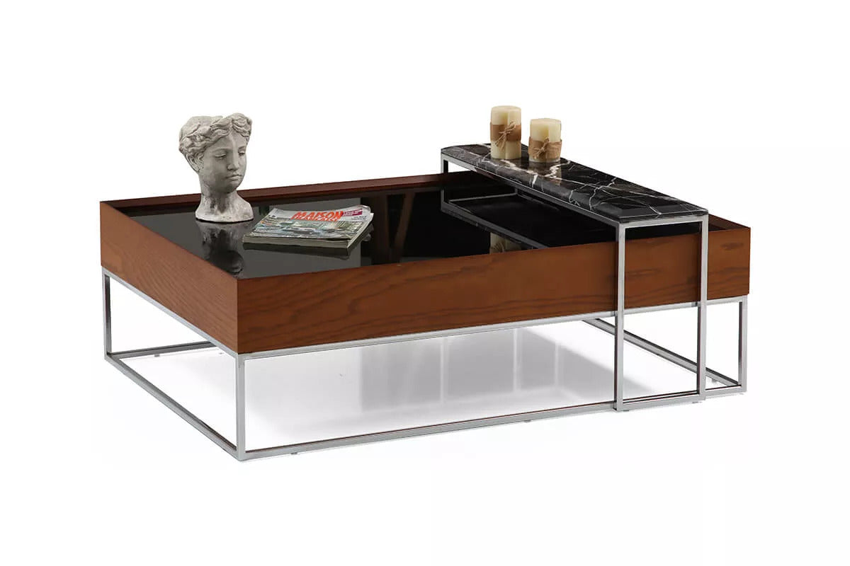 Crown Coffee Table-Walnut - Ider Furniture