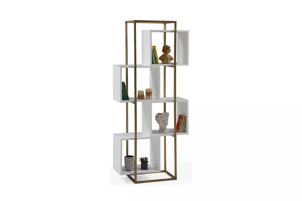 Cruze Bookcase White - Ider Furniture