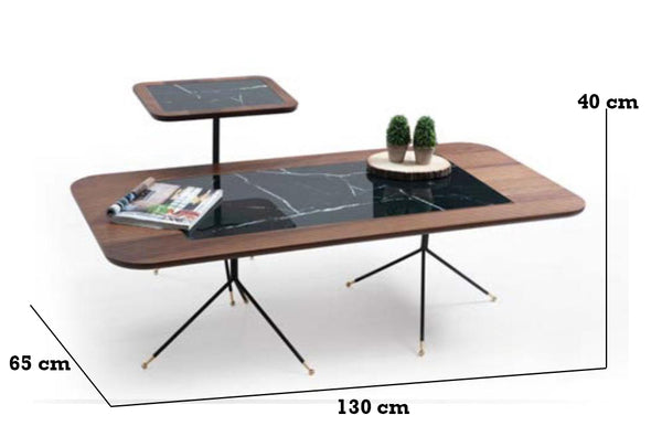 Diamond Coffee Table Walnut - Ider Furniture