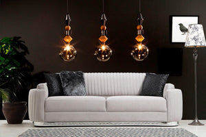 Gloss 3 Seater Sofa Cream - Ider Furniture