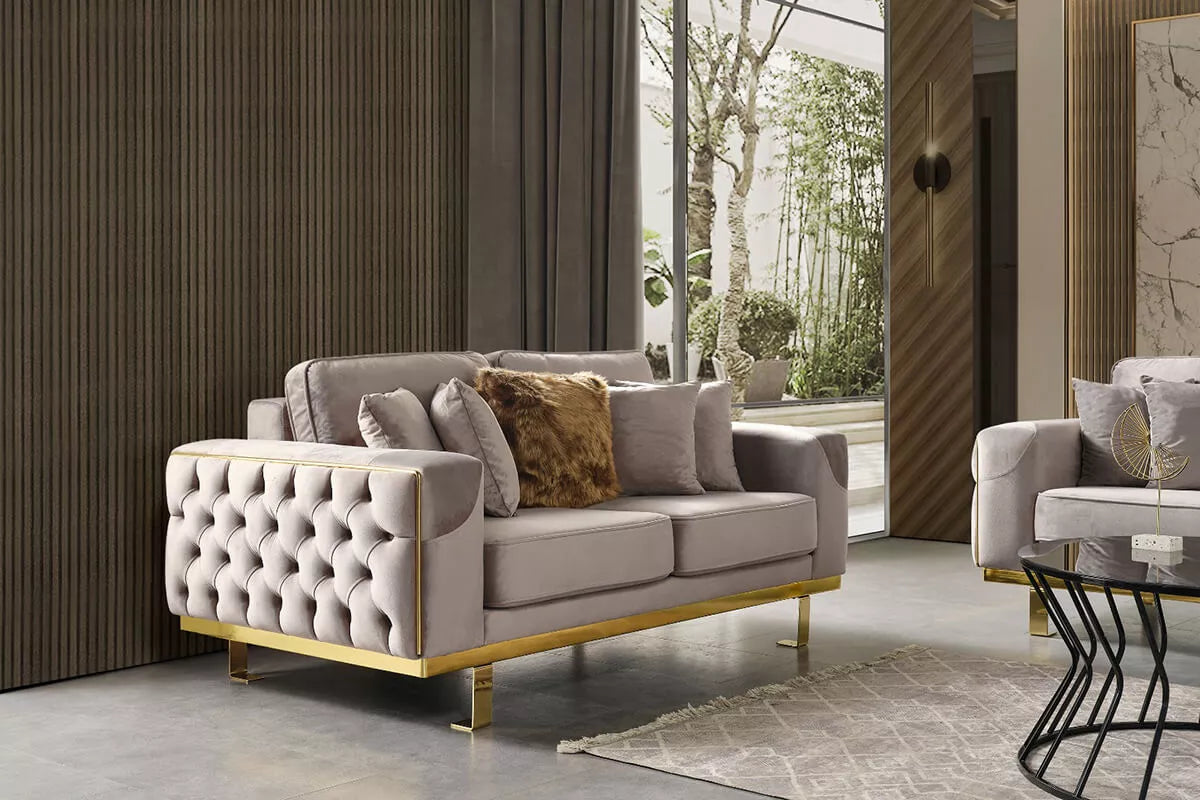 Golden store sofa set