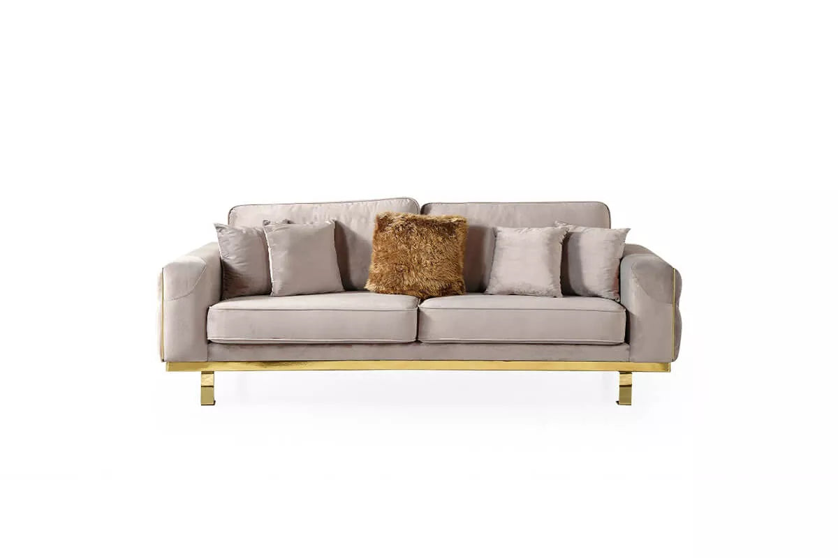 Helen Sofa Set (Gold Legs) - Ider Furniture