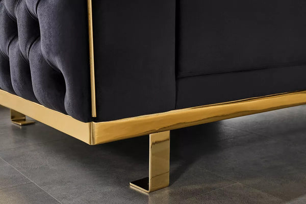 Helen Corner Sofa Gold - Ider Furniture