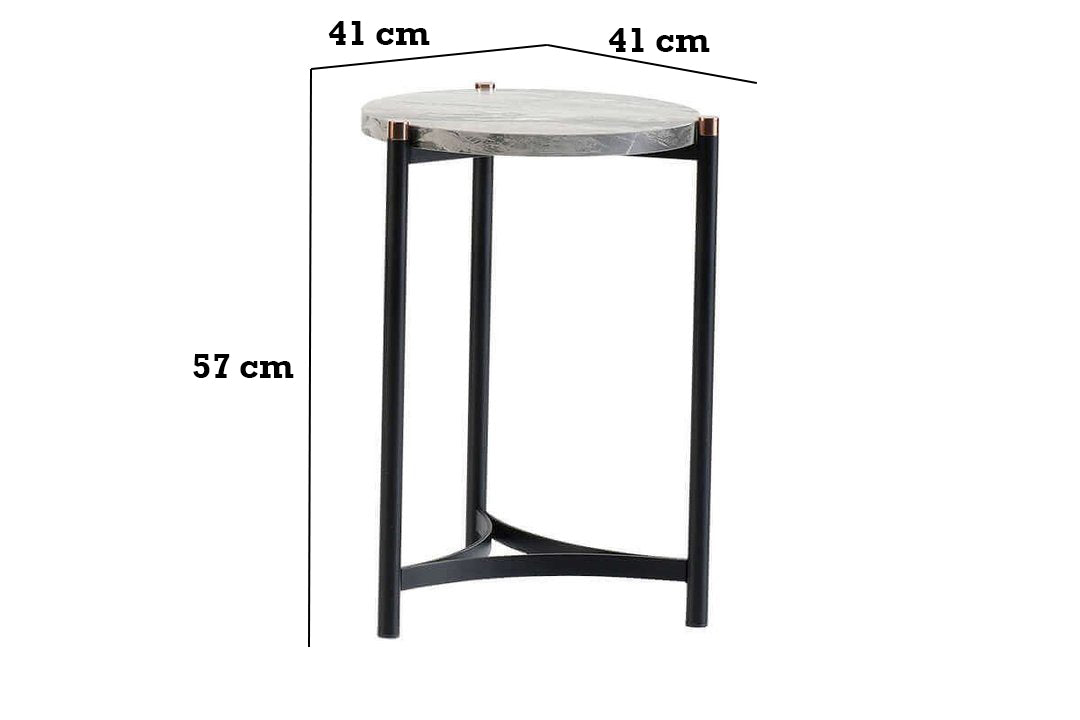 Hermes Side Table- Rose black - Ider Furniture