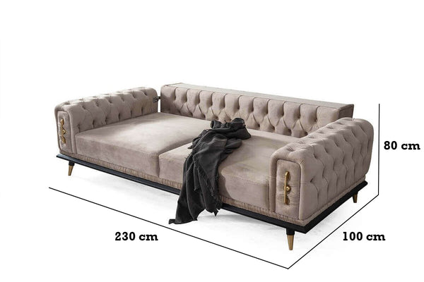 Ikaros 3 Seater Quilted Sofa - Ider Furniture