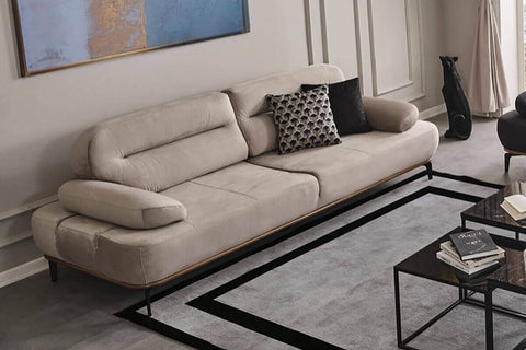 Mira 3 Seater Sofa Cream - Ider Furniture