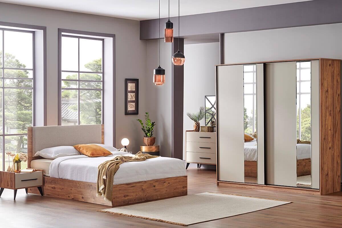 Misis Bedroom Set with Sliding Wardrobe - Ider Furniture