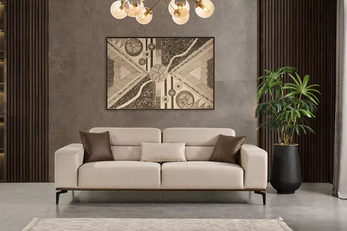 Oslo 3 Seater Sofa Cream - Ider Furniture