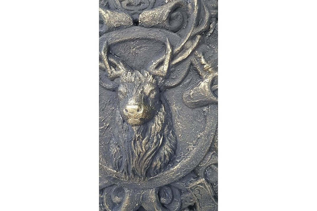 Custom Made Relief Painting Bronze Deer Head 80X80 - Ider Furniture