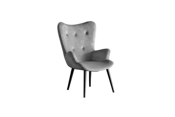 Roma Armchair + Puff Gray - Ider Furniture