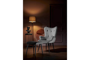 Roma Armchair + Puff Gray - Ider Furniture
