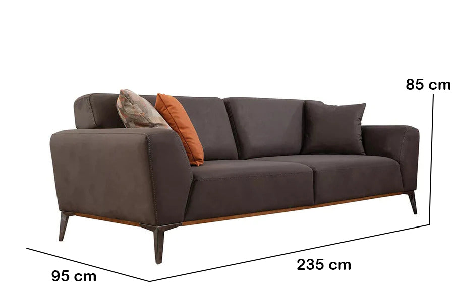 Safran 3 Seat Sofa Bed Anthracite - Ider Furniture