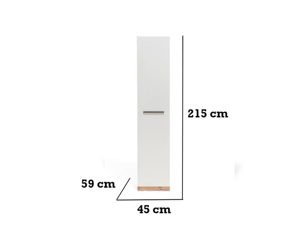 Sardis 1 Door Wardrobe with shelves - Ider Furniture