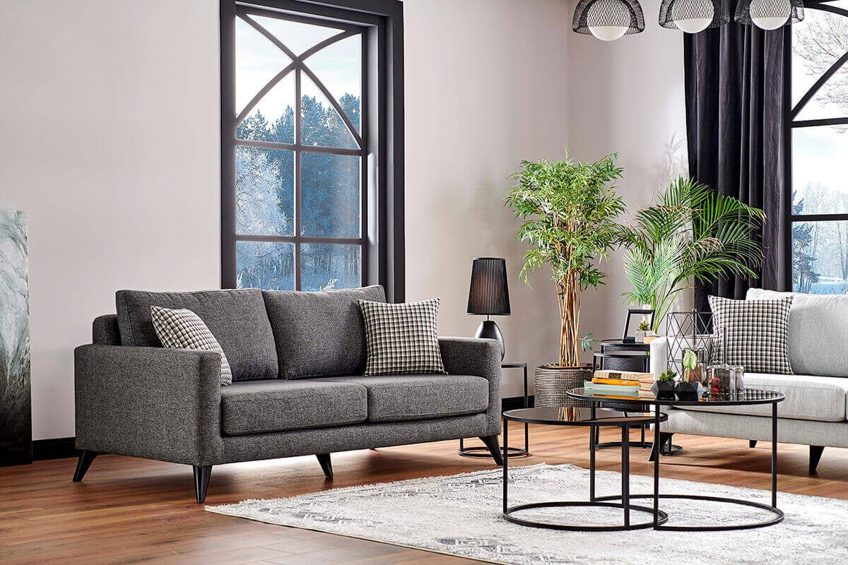 Silver 2 Seater Sofa | Ider Furniture