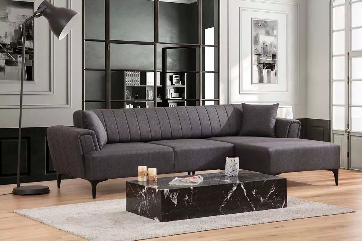 Ticino Corner Sofa Bed Anthracite Ider Furniture