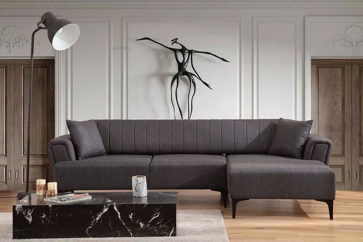 Ticino Corner Sofa Anthracite - Ider Furniture