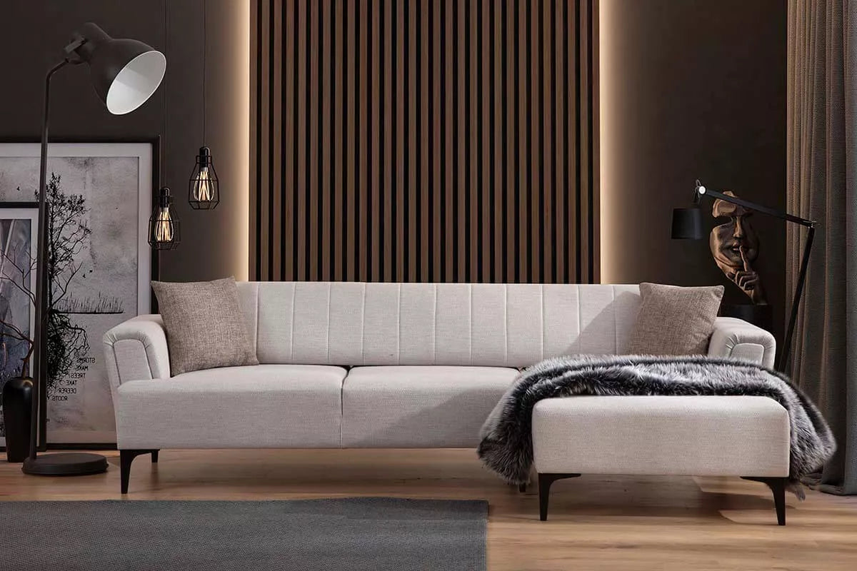 Ticino Corner Sofa Cream - Ider Furniture