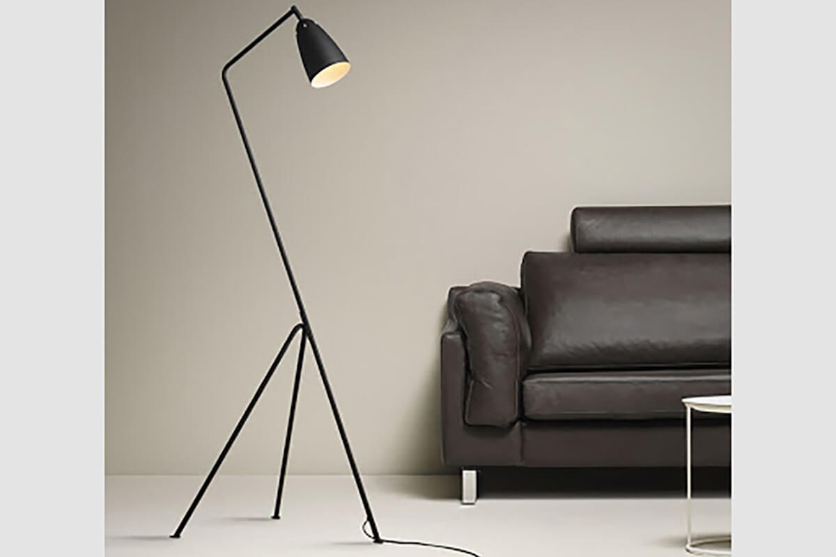 Tripod Floor Lamp - Black Metallic - Ider Furniture