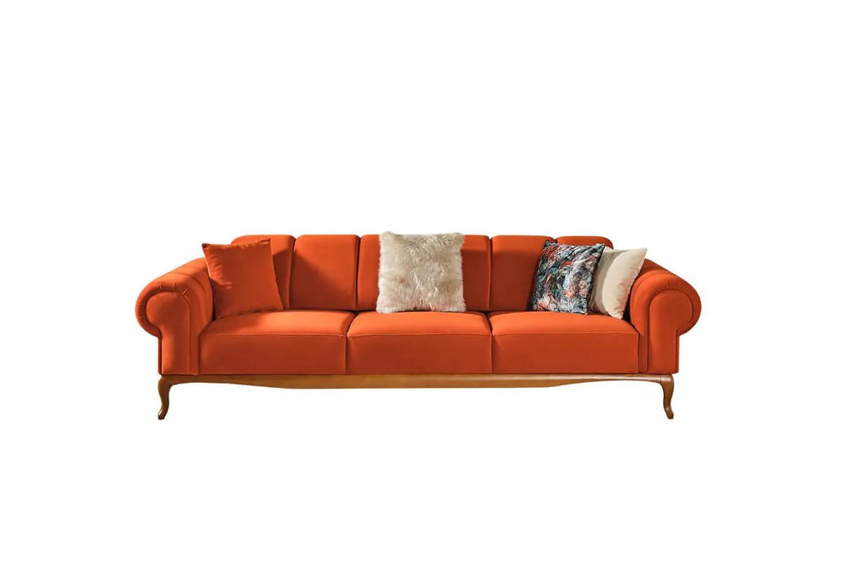 Violet 4 Seater Sofa Orange - Ider Furniture