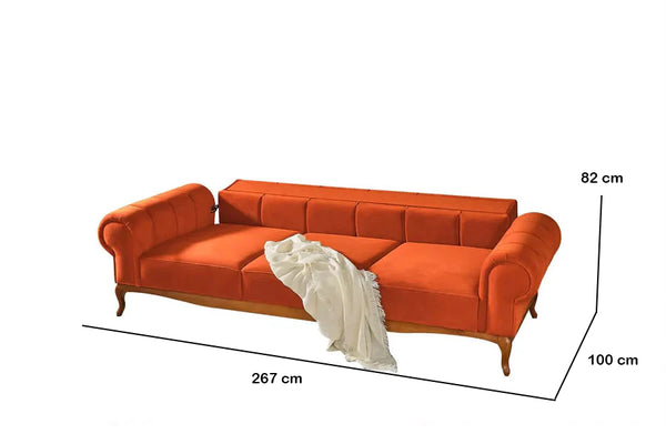Violet Sofa Set Orange Cream - Ider Furniture