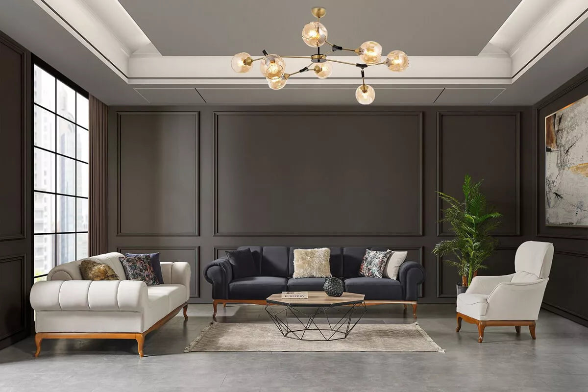 Violet Sofa Set Anthracite - Ider Furniture
