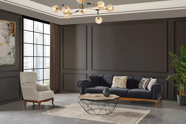 Violet Sofa Set Anthracite - Ider Furniture