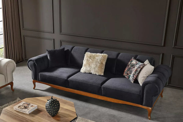Violet Sofa Set Anthracite - Ider Furniture