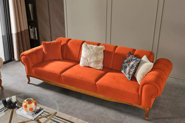 Violet Sofa Set Orange Cream - Ider Furniture